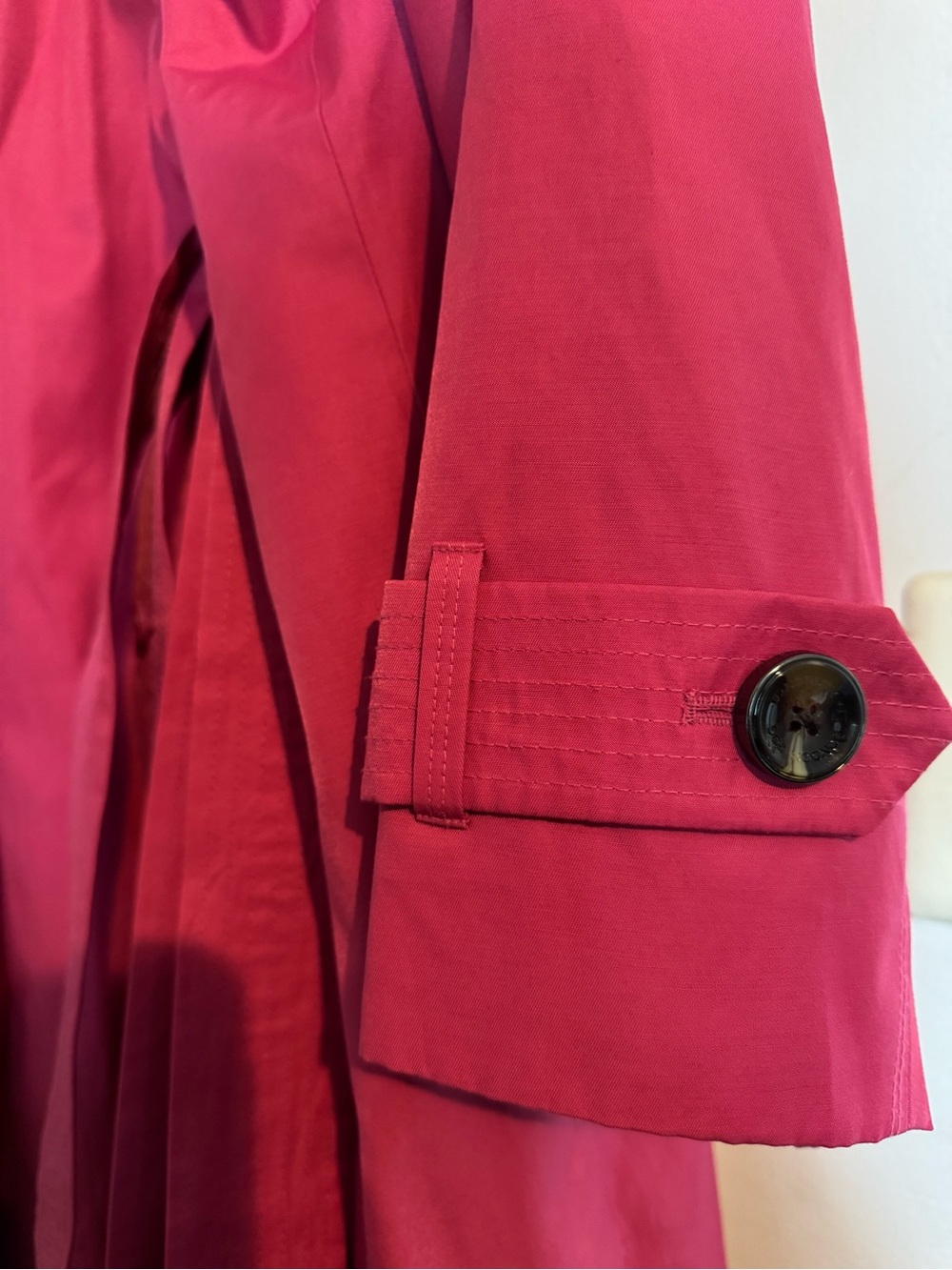 London Fog Hot Pink Trench CoatVery Great Condition…Barley Worn - Picture 5 of 5